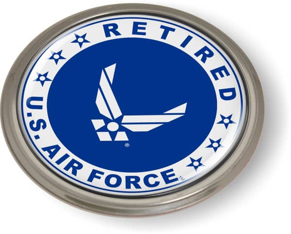 USAF - U.S. Air Force Retired Emblem (White Wings)